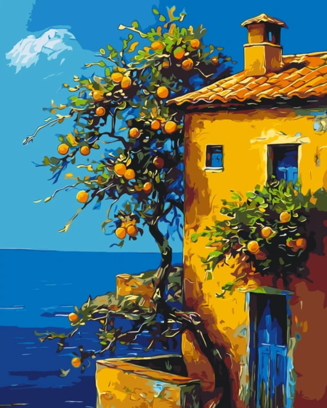 Pictura pe numere „Peisaj italian de vara” 40*50 cm Origami, LW3441