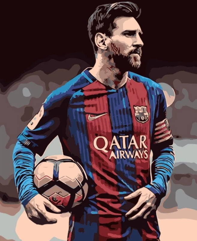 Pictura pe numere „Fotbalist Lionel Messi” 40*50 cm Origami, LW345