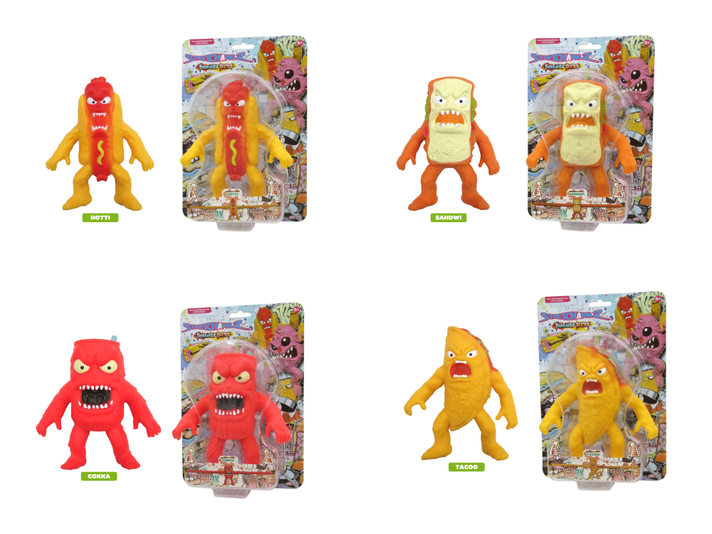 Jucarie extensibilă STRETCHAPALZ  14cm ,  ( Foodbeast ) , 325070