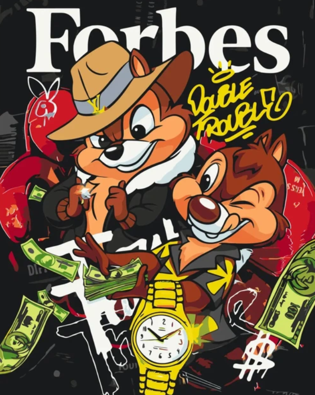 Pictura pe numere „Disney. Chip si Dale vin in ajutor. Eroi de film” 40*50 cm Origami, LW3471