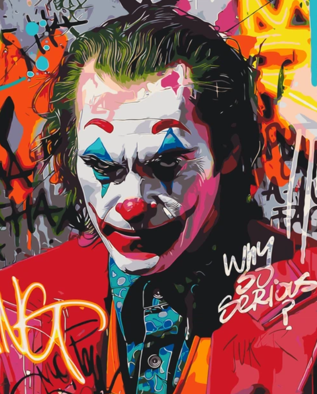 Pictura pe numere „Eroi de film. Joker in sacou” 40*50 cm Origami, LW3475