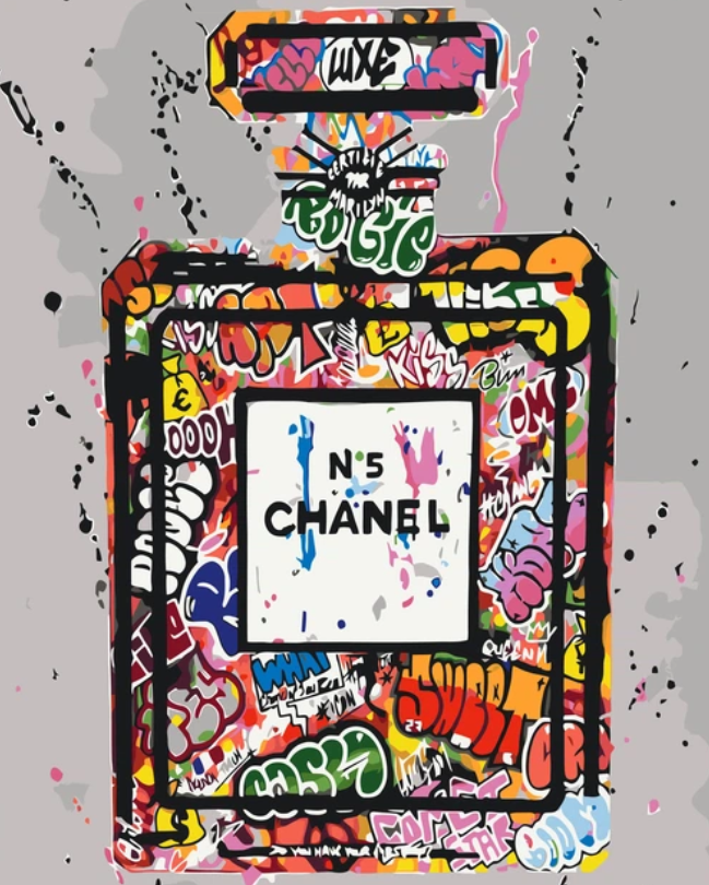 Pictura pe numere „Chanel №5 art (Chanel numar 5)” 40*50 cm Origami, LW3476
