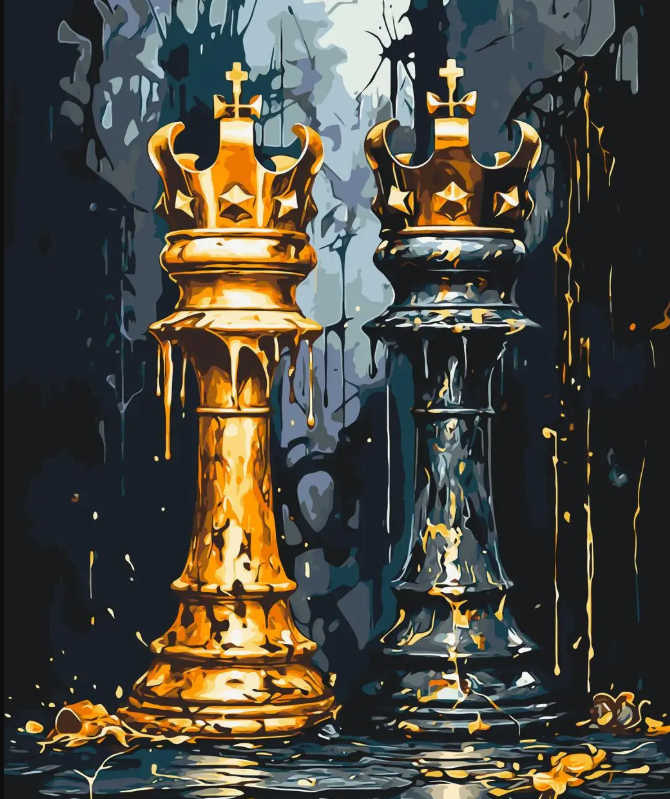 Pictura pe numere „Sah: duel regal” 40*50 cm Origami, LW3491