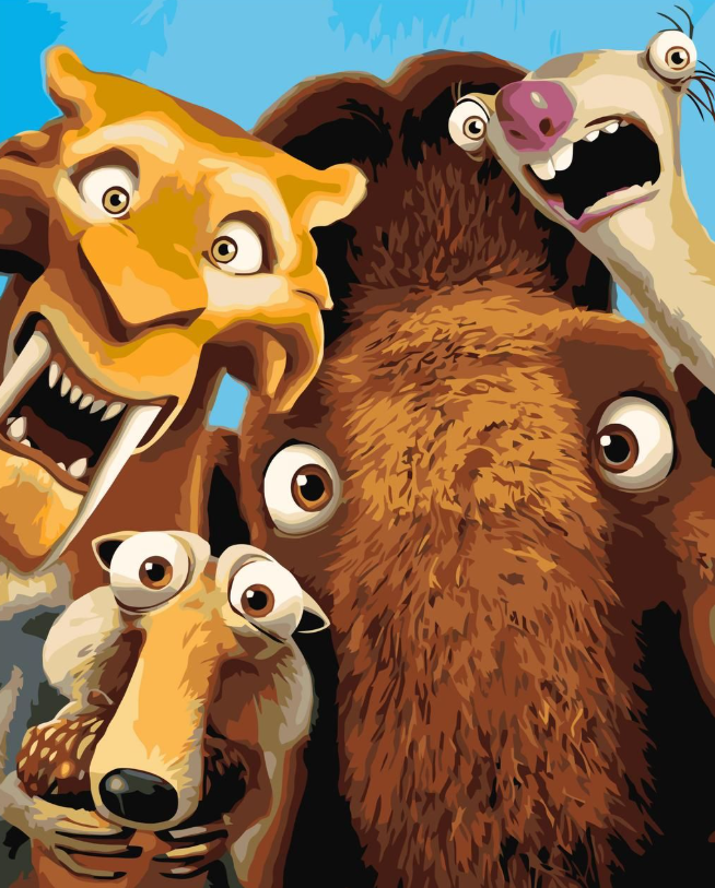 Pictura pe numere „Era glaciara” 40*50 cm Origami, LW3512