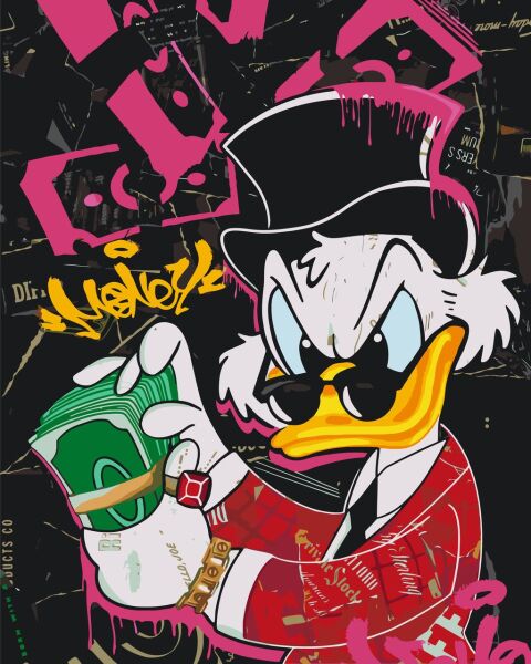 Pictura pe numere „Scrooge McDuck” 40*50 cm Origami, LW30050