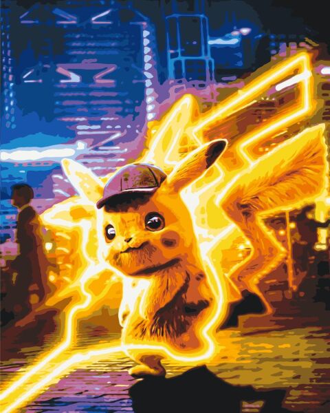 Pictura pe numere „Pokemon: Pikachu” 40*50 cm Origami, LW30420