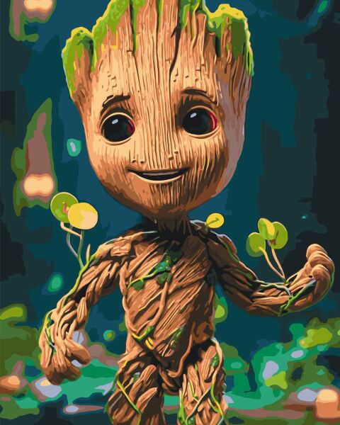 Картина по номерам «Герои кино: Малюк Грут» 40*50 см Оригами, LW30940