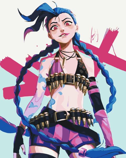Pictura pe numere „Anime. Jinx” 40*50 cm Origami, LW3114