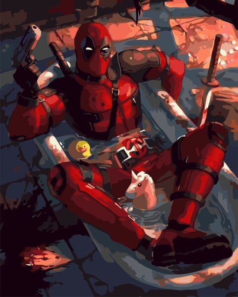 Pictura pe numere „Marvel Deadpool” LW 3115 40*50 cm Origami, LW3115