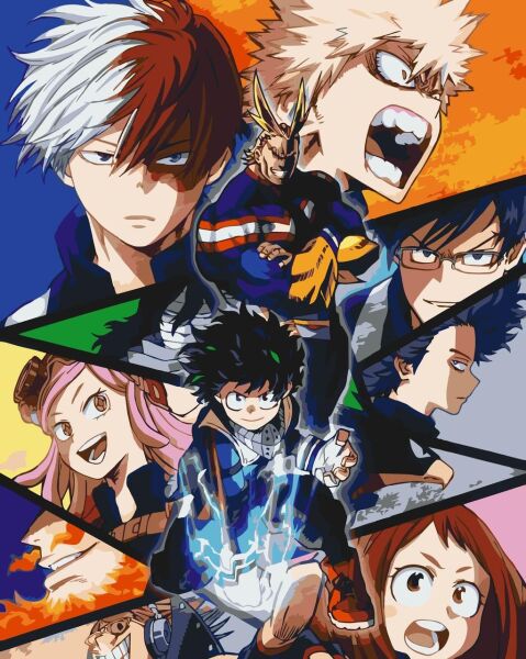 Pictura pe numere „Anime. My Hero Academia” 40*50 cm Origami, LW31290