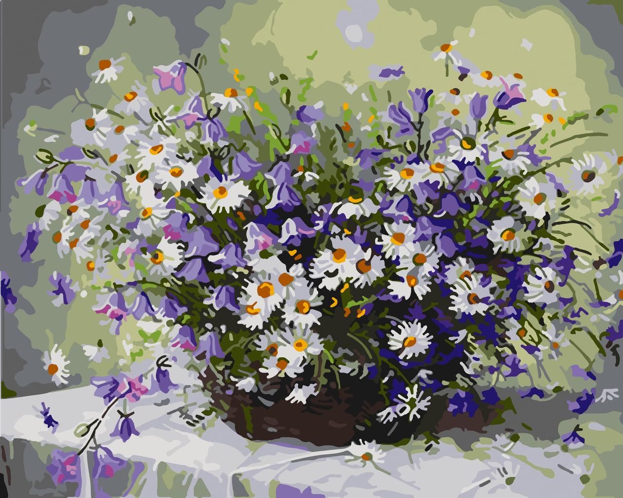 Pictura pe numere „Flori. Buchet de margarete” 40*50 cm Origami, LW31500