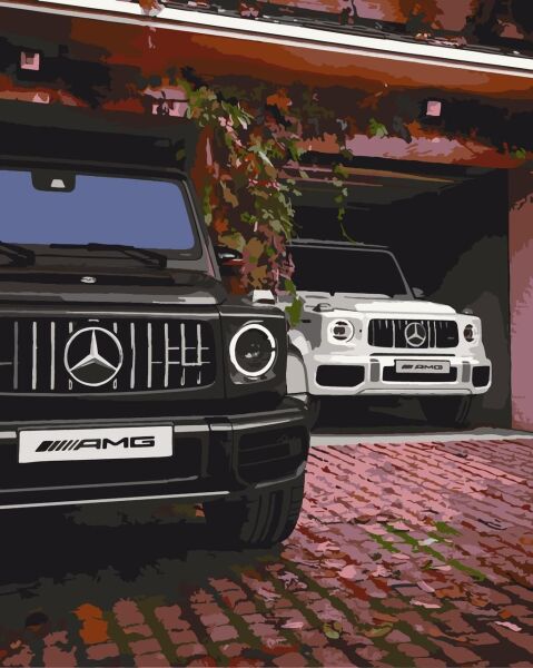 Pictura pe numere „Gelandwagen AMG” 40*50 cm Origami, LW32060