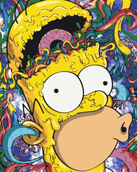 Картина по номерам «Герои кино. Симпсоны. Гомер» 40*50 см Оригами, LW3317