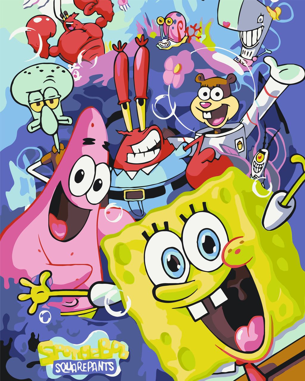 Картина по номерам «Губка Боб / Спанч Боб» 40*50 см Оригами, LW3318