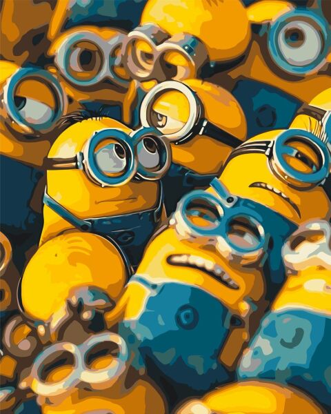 Pictura pe numere „Eroi de film. Minioni galbeni” 40*50 cm Origami, LW3400