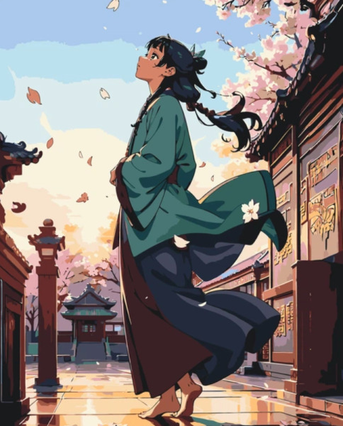 Pictura pe numere „Monologul ierbaresei. Anime” 40*50 cm Origami, LW9080