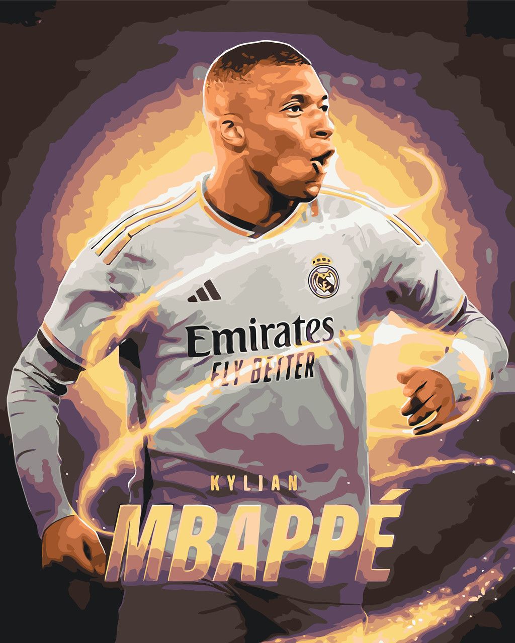 Картина по номерам «Футболисты. Килиан Мбаппе» 40*50 см Оригами, LW3408