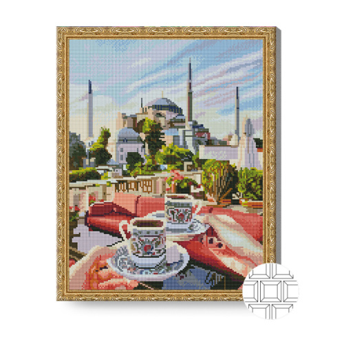 Aлмазная мозаика квадратная Турецкий кофе, 40x50 см, QB205235