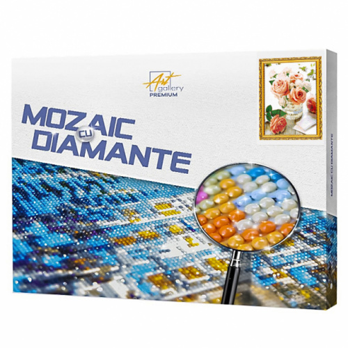 Mozaic cu diamante ,,Trandafiri gingași,, 40x50 cm, GA84202