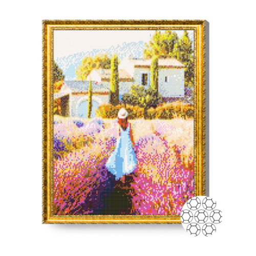 Алмазная мозаика ,,Девушка в лавандовом поле,, 40x50 см, GA82476