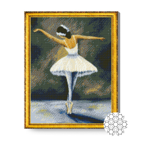 Алмазная мозаика ,,Изящная балерина,, 40x50 см, GA79379