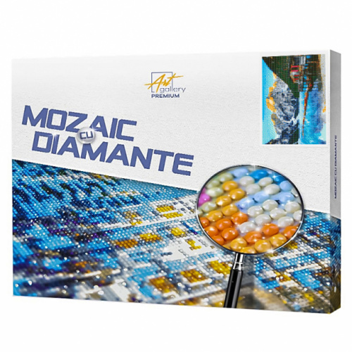 Mozaic cu diamante ,, Lacul azuriu în munți,, 40x50 cm, GA76695