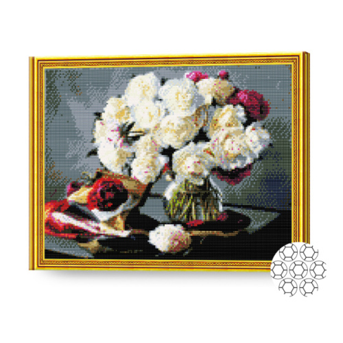 Алмазная мозаика ,,Огромный букет пионов,, 40x50 см, GA70557