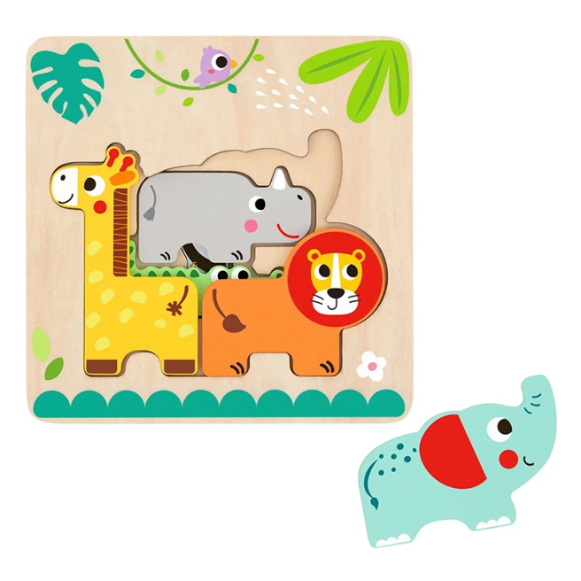 Puzzle stratificat Animale din Jungle 57250