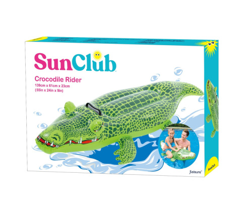 Надувной крокодил для плавания SunClub 139смx61смx23см, 31225