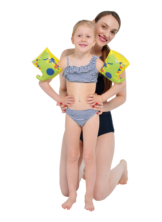 Aripioare de înot gonflabile "Dino", 23x19 cm, 3-6 ani, 32132