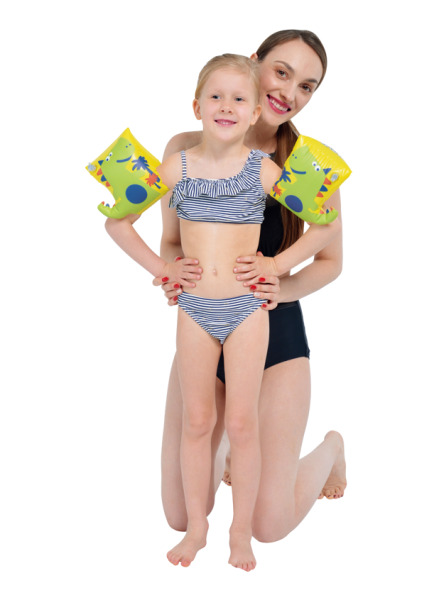 Aripioare de înot gonflabile "Dino", 23x19 cm, 3-6 ani, 32132