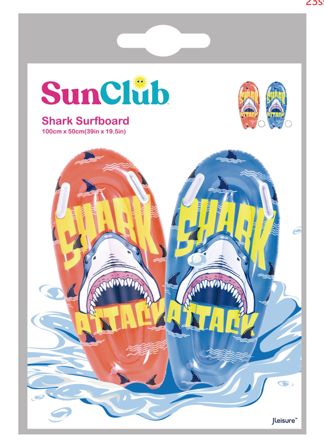 Надувной матрас для плавания “Shark" 100х50см, 3+, 35017