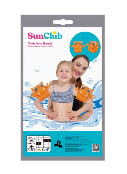 Надувные нарукавники для плавания “Crab", 22х26см, 3-6 лет, 32206