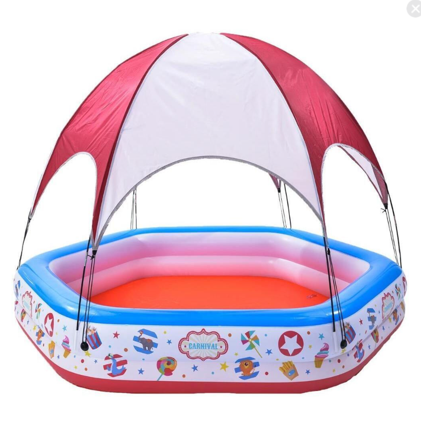 Piscina gonflabila cu baldachin, 223x208x163 cm, pana la 550 litri, 6+, 51124