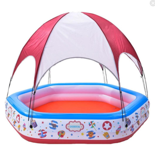 Piscina gonflabila cu baldachin, 223x208x163 cm, pana la 550 litri, 6+, 51124