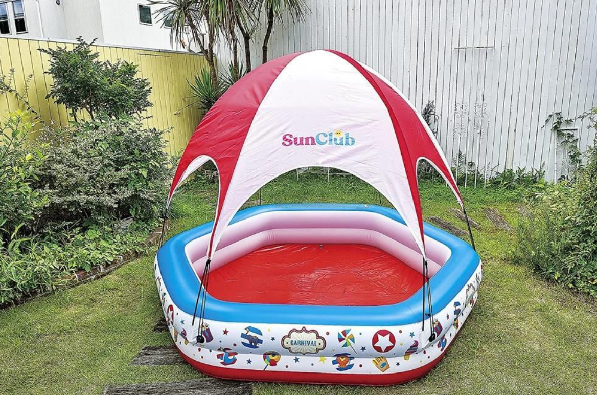 Piscina gonflabila cu baldachin, 223x208x163 cm, pana la 550 litri, 6+, 51124