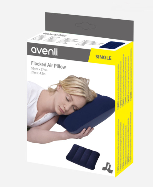 Надувная подушка с бархатным покрытием 53x37см, 137002