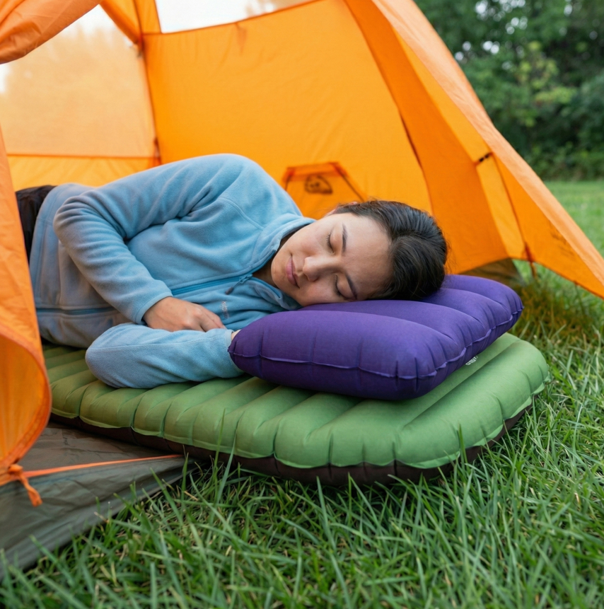 Надувная подушка с бархатным покрытием 53x37см, 137002