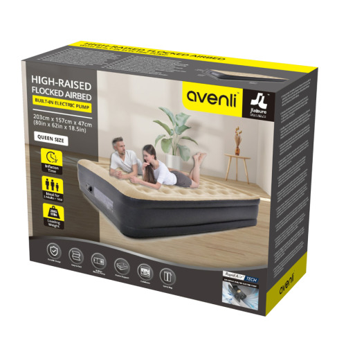 Saltea gonflabila Avenli, 203x157x47 cm, pompa încorporata, 24042EU