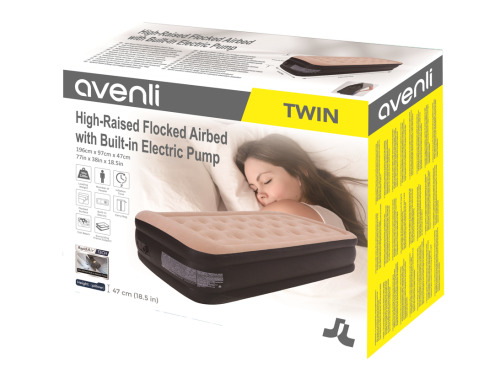 Saltea gonflabila Avenli, 196x97x47 cm, pompa încorporata, 24041EU