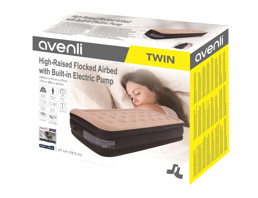 Saltea gonflabila Avenli, 196x97x47 cm, pompa încorporata, 24041EU