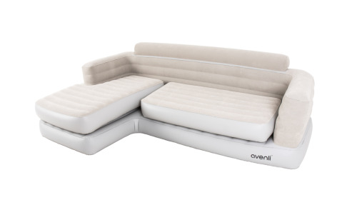 Canapea modulara gonflabila cu husa de catifea 205x160x80 cm, 22343