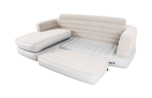 Canapea modulara gonflabila cu husa de catifea 205x160x80 cm, 22343