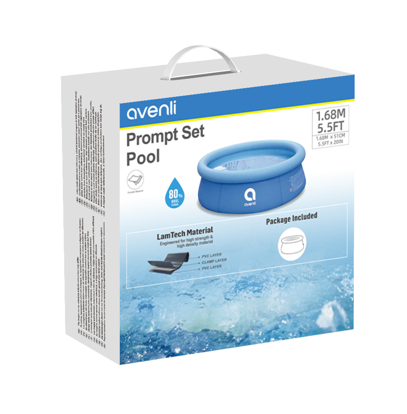Надувной бассейн Avenli 168x51см, 680 Л, 12014