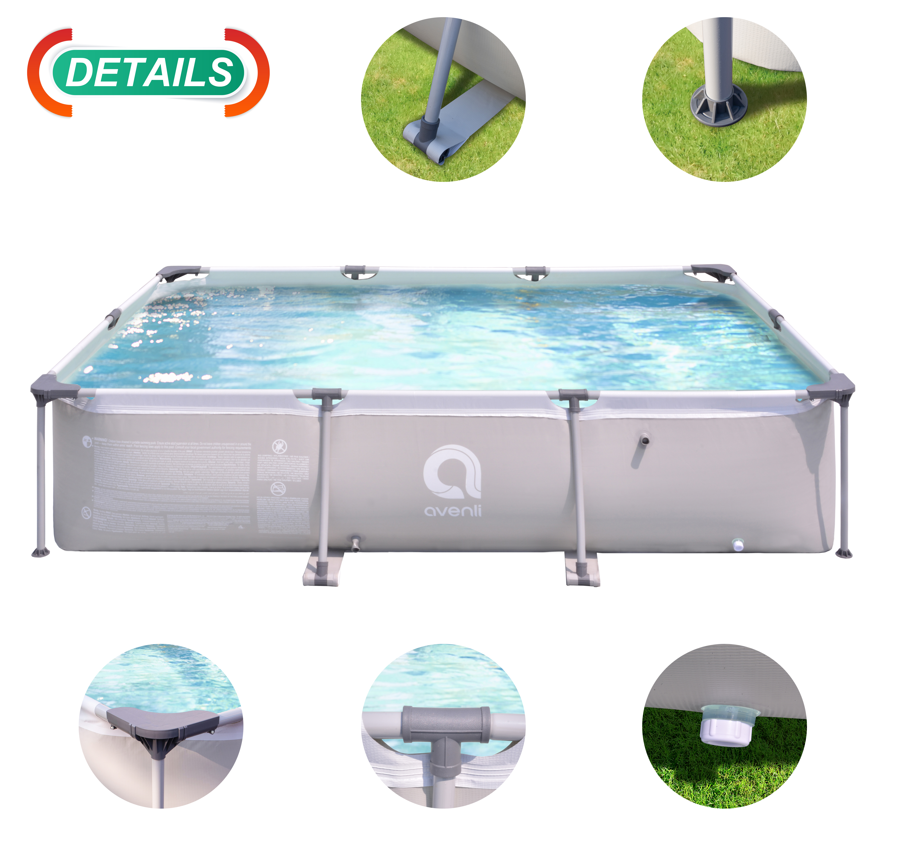 Piscina Avenli 300x2,07x66cm, 3701L, cadru metalic, 17771