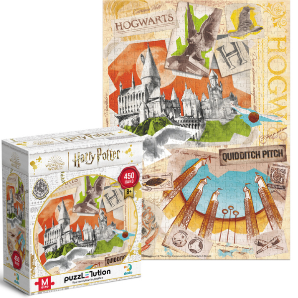 Puzzle „Școala Hogwarts și terenul de Quidditch”, seria Harry Potter 200503