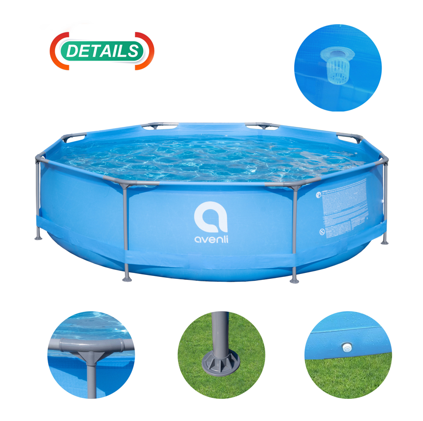 Бассейн Avenli 305x76cм, 2074 Л, металлический каркас, фильтр-насос, 12254EU