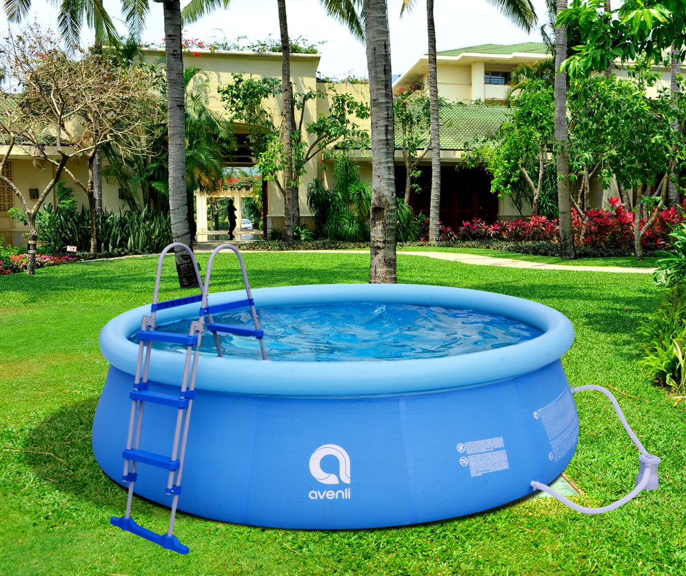 Надувной бассейн Avenli 366x90cм, 654 Л, фильтр-насос, лестница, 17795EU