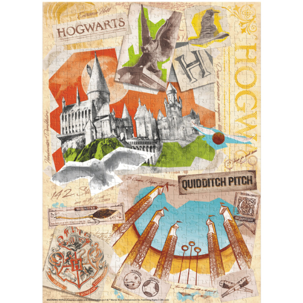 Puzzle „Școala Hogwarts și terenul de Quidditch”, seria Harry Potter 200503