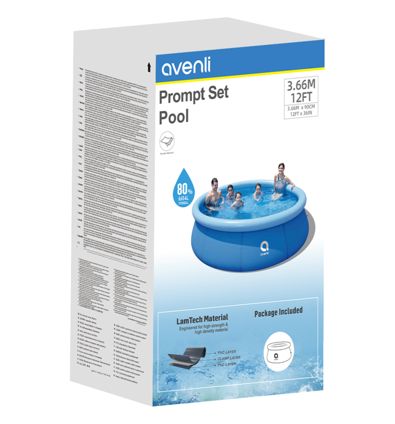 Piscina gonflabila Avenli 366x90cm, 654L, 17795